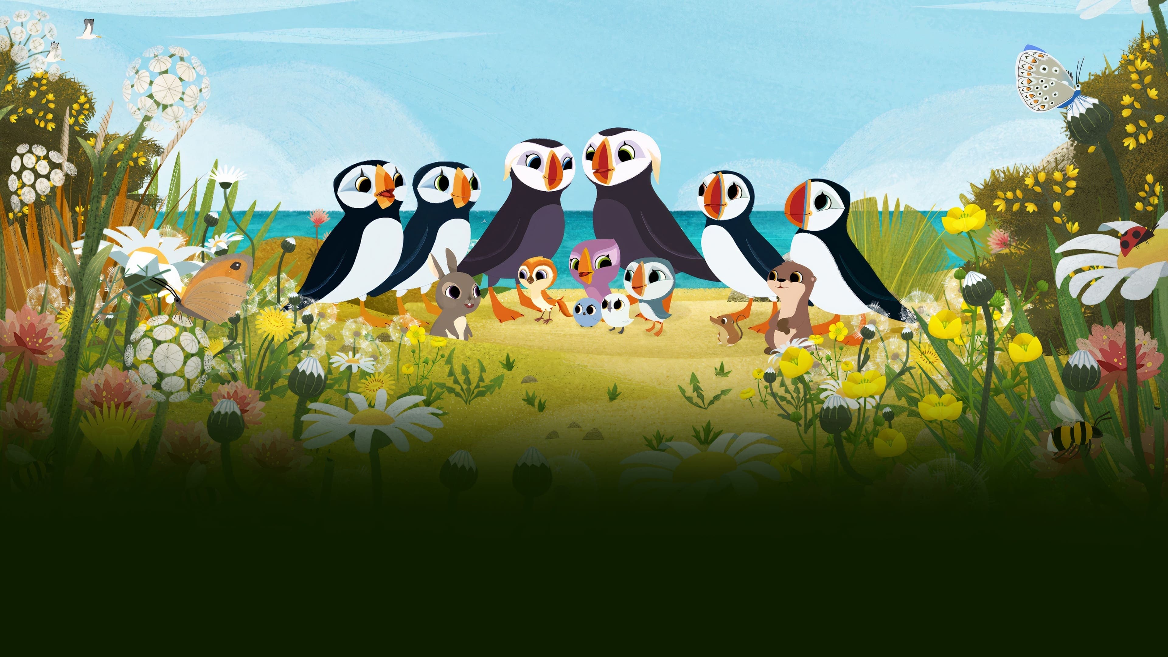 Affiche de présentation de Nouveaux copains à Puffin Rock